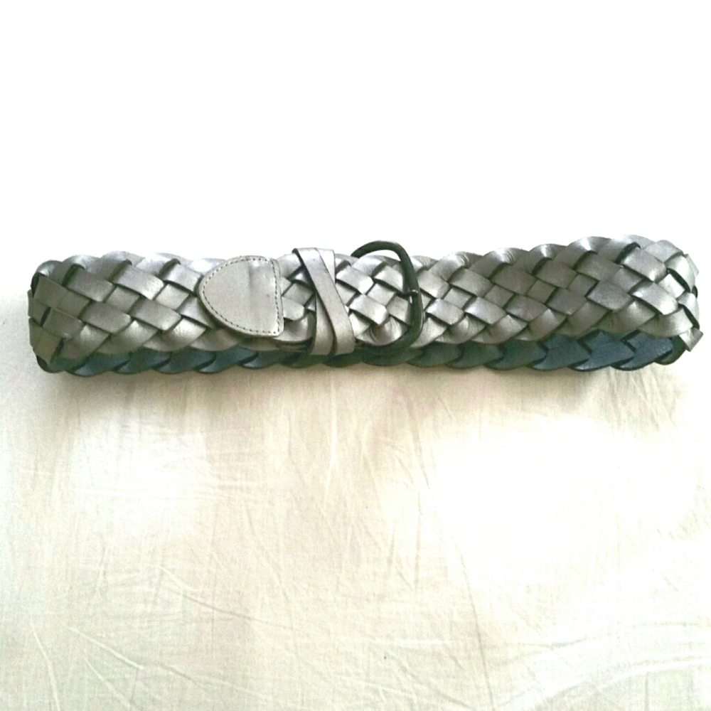 Club Monaco Leather Braided Belt L